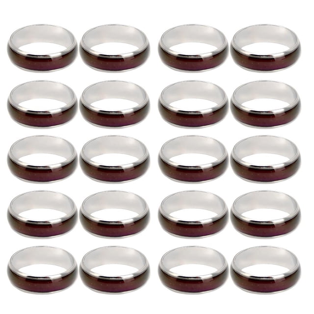 Anillos de humor Zulema 20 piezas tamaño 6-10 Cambio Emocional temperatura del color