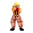 thumbnail image 2 of NIBOLOG Marionette Clown Puppet Toy Pull Rope Wooden Puppet Doll Interactive Kids Hand Pirate Puppetry Boys Girls Birthday Gifts, 2 of 8