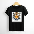 thumbnail image 2 of Shangniulu Tiger Tee Shirt Women Crew Neck T Shirt Short Sleeve Funny Cute Tiger Graphic Loose Shirt Tops, 2 of 4