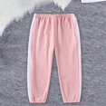 thumbnail image 2 of LIJCC Girls Casual Sweatpants Spring Summer Thin Loose Wide Leg Sweat Pants Elastic High Waist Baggy Joggers(Pink,3-4 Years), 2 of 8