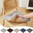 thumbnail image 7 of Corduroy Striped Seat Cushion 16x16 Inch Thick Pad, Non-Slip Chair Mat for Office & Kitchen, Ergonomic Hip Support​, 7 of 7