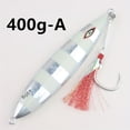 thumbnail image 4 of 400g Glow Metal Jigging Fishing Lure with Hook, Slow Pitch Artificial Saltwater Hard Bait, Lead Casting Tackle - Mixed Color, Saltwater Fishing Gear | Glow Finish Lure | Lead Fishing Weight, Fishing B, 4 of 7