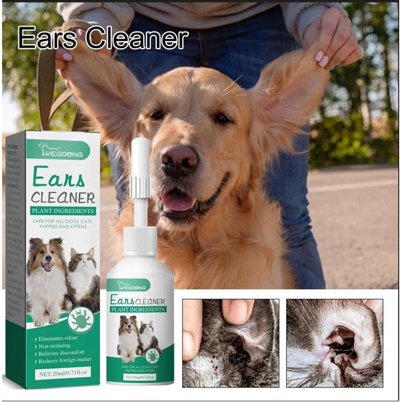 Fufafayo Dog Ear Cleaner, Dog Ear Cleaner, Pet Ear Cleaning Solution, Ear Wash Odor Control, Pet Grooming Care Product, for Dog Cat Ear Hygiene, Pet Health Care, Grooming Routine, Pet Care Essential