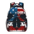 thumbnail image 1 of Easygdp American Flag Skull Mochila Ergonómica Versátil para Laptop - Múltiples Bolsillos, Correas Ajustables, Unisex para Escuela, Viajes y Actividades al Aire Libre-One Size, 1 of 5