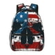 thumbnail image 1 of Balery American Flag Skull Mochila Escolar Impresa, Mochila Ligera para Viajes Casual, Mochila Duradera y Cómoda Multifuncional, Mochila para Laptop-One Size, 1 of 5
