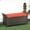 Red, variant on 27 Gallon Outdoor Wicker Storage Bench with Blue Cushion, Patio PE Rattan Deck Box with Handles