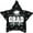Black, variant on PMU Grad Congrats Star 18in Mylar Balloon Blue Pkg/1