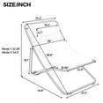 thumbnail image 5 of 2-Pieces Outdoor Folding Chair, Rattan-Wrapped Patio Chair with Adjustable Backrest, Thick Cushion, and Detachable Headrest ,for the Poolside, Beach, Backyard, Decck, and Camping, 5 of 5