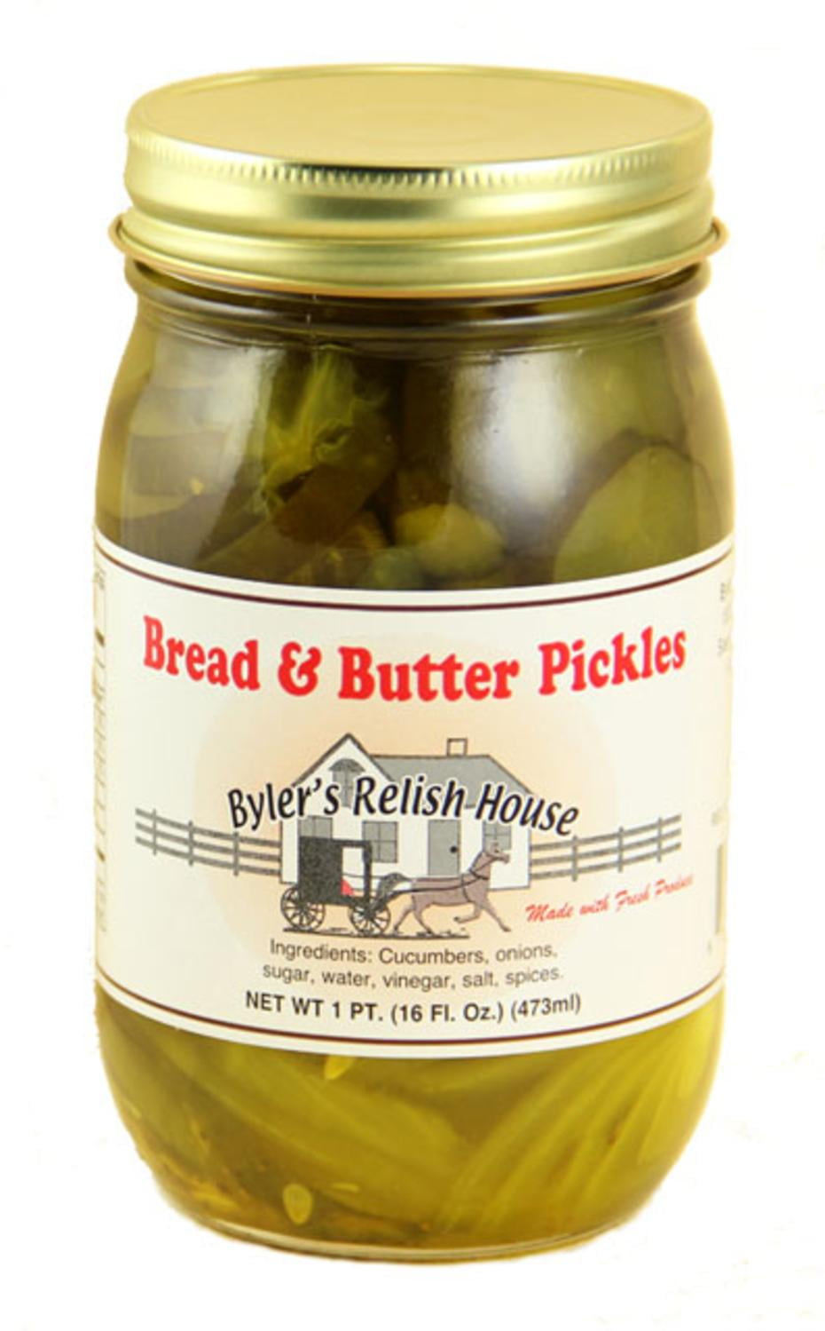 Byler's Relish House Homemade Amish Country Bread & Butter Pickles 16 oz. by Byler's Relish House