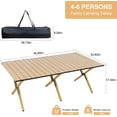 thumbnail image 3 of Camping Table Portable Table Folding Table with Carry Bag 4-6 Person Table for Camping Outdoor Picnic, 3 of 14