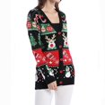 thumbnail image 1 of Suéteres navideños feos de cárdigan lindo clásico para mujeres con diversión, 1 of 2