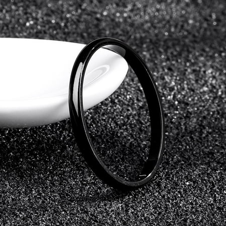 Fancyleo 2mm Thin Stackable Ring Stainless Steel Plain Band for Women Girl Size 3-10 US