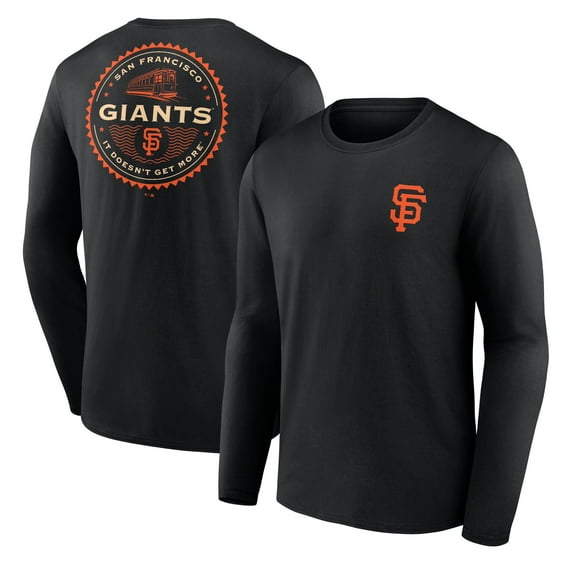 Men's Black San Francisco Giants SF Seal Long Sleeve T-Shirt