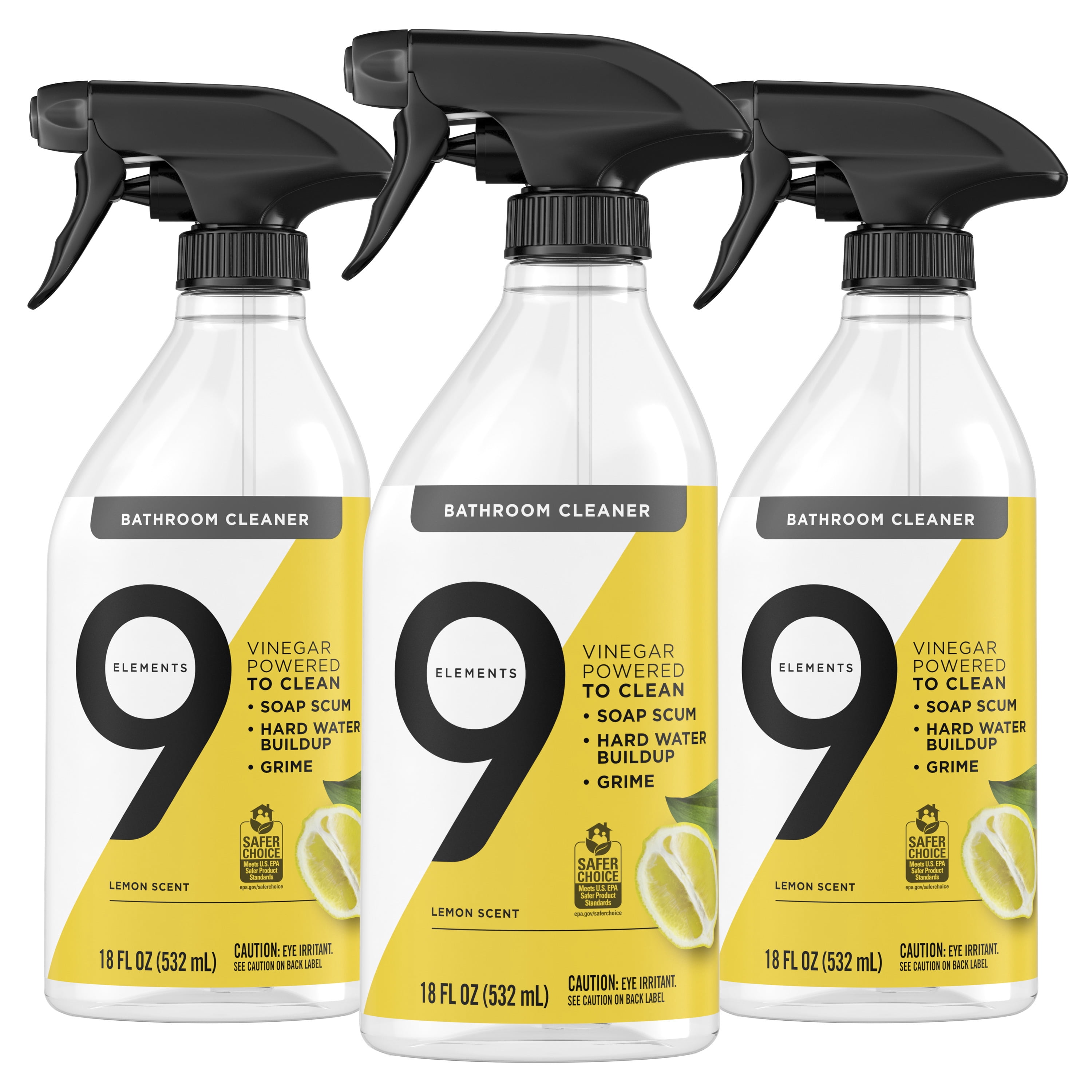 9 Elements Bathroom Cleaner, Lemon Multi Surface Shower, Tub, & Tile ...