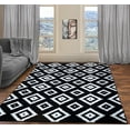 thumbnail image 1 of A2Z Trendy 7984 Géométrique Moderne Transitionnel Grand Bureau Noir Blanc Tapis Doux Tapis Carpet, 1 of 6