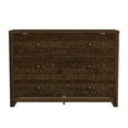 thumbnail image 4 of STYLIVIA 6-Drawer Dresser with Laser-Cut Drawer Fronts Royal Walnut 45.4"W x 15.7"D x 32"H, 4 of 13