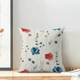 thumbnail image 3 of 4th of July Pillow Covers 16x16 Inch 2 Pcs, Spring Watercolor Red Blue Flower Decorative Throw Pillows,Plant Floral Leaf Summer Seasonal Outdoor Decor Pillowcase Cushion Cover for Couch Sofa, 3 of 6