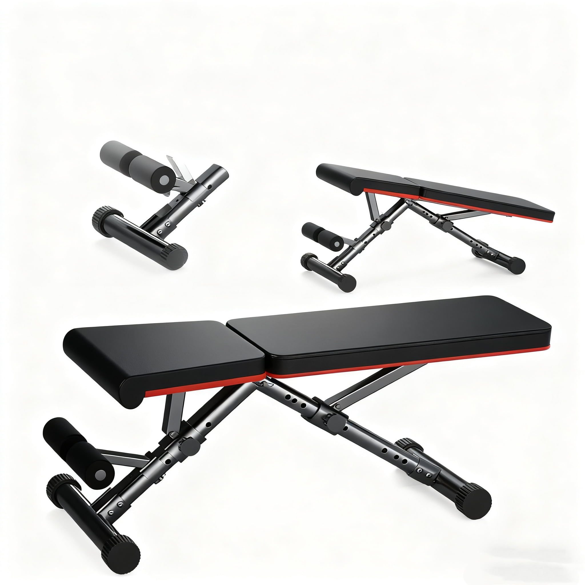 Sybels Heavy Duty Foldable Workout Bench, 795LBS Capacity with Commercial-Grade Steel & Adjustable Design,  for Home Gym Strength Training
