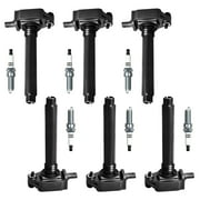 Set of 6 ISA Ignition Coils & 6 Champion Spark Plugs for 2011-2020 Chrysler 300 & Dodge Charger Challenger 3.6L Replacement for UF648