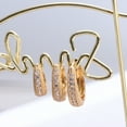 thumbnail image 2 of VESITIM Hoop Earrings Cubic Zirconia 14K Gold Plated Fashion Round Circle Earrings Jewelry Gift for Women, 2 of 5