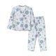 thumbnail image 1 of Fotbe Retro ice blue snowflakes Conjunto de Pijama de Manga Larga para Mujer con Estampado, Ropa de Dormir de 2 Piezas, Conjunto de Casa Suave y Cómodo con Bolsillos-Small, 1 of 7