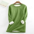 thumbnail image 2 of Sous-vêtements Thermiques pour Femmes Haut Col Rond Coupe Ample Décontractée Chaud Imprimé Manches Longues pour Automne Hiver Confort, 2 of 4