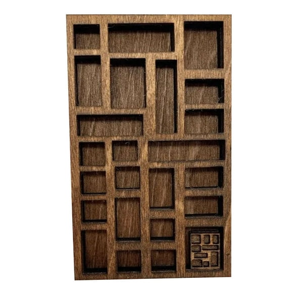 JANGSLNG Multi Compartments Jewelry Boxes, Wooden, 3.15 x 2.36 x 0.39 Inches