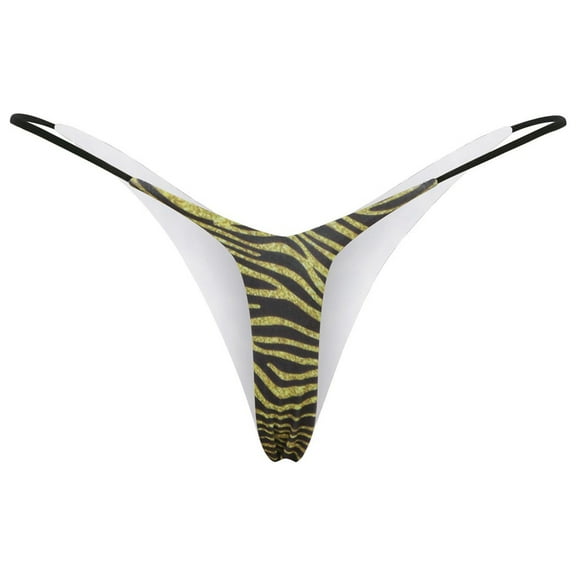 Women's Sexy Thong Underwear Low Rise Double Layer Bikini Briefs Comfortable Soft Stretchable Lingerie Panties