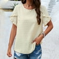 thumbnail image 7 of LYXSSBYX Blouses for Women Short Sleeve Fashion Women Short Sleeve Garment Comfortable Breathable Round-Neck Blouses Tops, 7 of 7