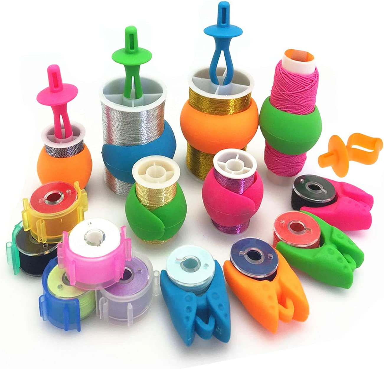 70Pcs Thread Spool Huggers Thread Spool Savers/Bobbin Holders/Bobbin Clamps/Sewing Bobbin Small