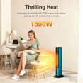 thumbnail image 2 of Space Heater, Compact Blue for Indoor Use – Fast Heating, 3 Modes, Thermostat & Overheat Protection, 2 of 5