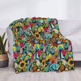 thumbnail image 3 of Yiaed Color Summer Print Blanket Throw Blanket Soft Cozy Flannel Blanket for Home Bed Sofa Couch Chair-50"x40", 3 of 6