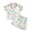 F90-White, variant on FYDUU Toddler Girls Birthday Pajamas Short Sleeve Bow Print Tops Shorts Set Button Down Lapel Collar Sleepwear Summer Cute Homewear 2-3 Years