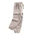 thumbnail image 5 of piuwrlz Girls Boys Winter Thick Velvet Pants for Kids Long Plush Cotton Sweatpants Khaki Size 3 Years, 5 of 7
