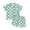 Green, variant on Hiijoy Toddler Boys Summer Beach Outfits Checkered Coconut Tree Print Button Down Shirt Shorts Set, Sizes 2-3T