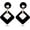 Black Square, variant on Acrylic Oval Statement Drop Earrings for Women 70s 80s 90s Neon Oval Earrings Fashion Lightweight Geometric Statement Earrings Retro 80s Halloween Party Costume Accessory
