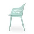 thumbnail image 4 of Noble House Azalea Plastic Patio Dining Arm Chair in Mint (Set of 2), 4 of 10