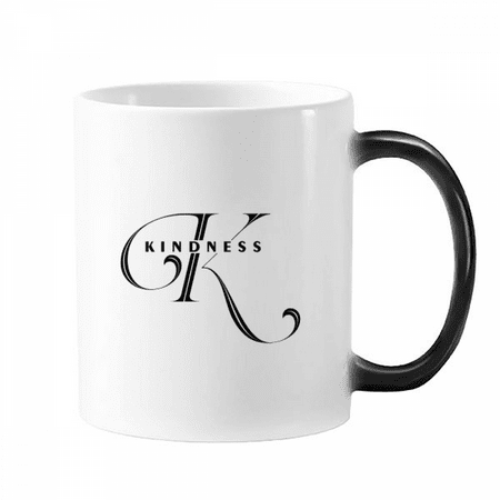 

Letter Expression Kind Knowledge Mug Changing Color Cup Morphing Heat Sensitive 12oz