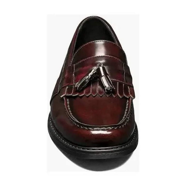 Nunn Bush Men\'s Sz 11.5 M Polished Leather Kiltie Tassel SlipOn Burgundy Comfort Nunn Bush Mens Keaton Kiltie Tassel Loafer Slip On 12  main image 4