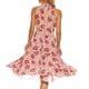 thumbnail image 3 of Vestido Gasa Fridja Estampado Volantes Doble Capa Falda Acampanada, 3 of 8
