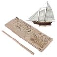 thumbnail image 3 of 1:120 DIY Wooden Assembly Sailing Ship Model Classic Sailing Boat Puzzle T jbdAL, 3 of 10