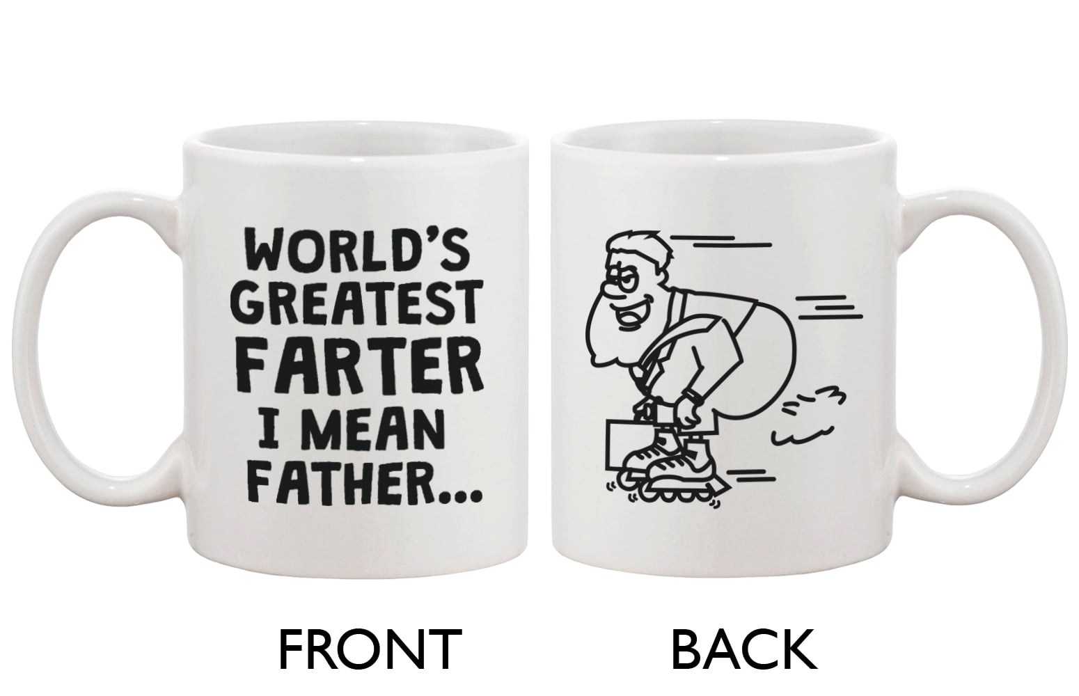 White TeeStars GhPhMlZgWWwPPWw999lM6F Worlds Best Farter I Mean Father Dad Coffee Mug Christmas gift Ceramic Mug 15 Oz 