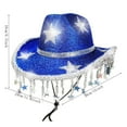 thumbnail image 3 of Santa Hats Western Cowb`oy Hat With Shiny Rhinestone And Fringe For Disco Party Country Music Festival Stage Performance Small Santa Hats, 3 of 6