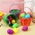 thumbnail image 5 of 4PCS Easter Woven Goodie Basket with 4 Colors Easter Grass, Natural Woven Easter Eggs and Candy Wicker Basket Easter Gift Basket with Mobile Handle for Easter Egg Hunt, Kids Easter Party, Gift Packin, 5 of 7