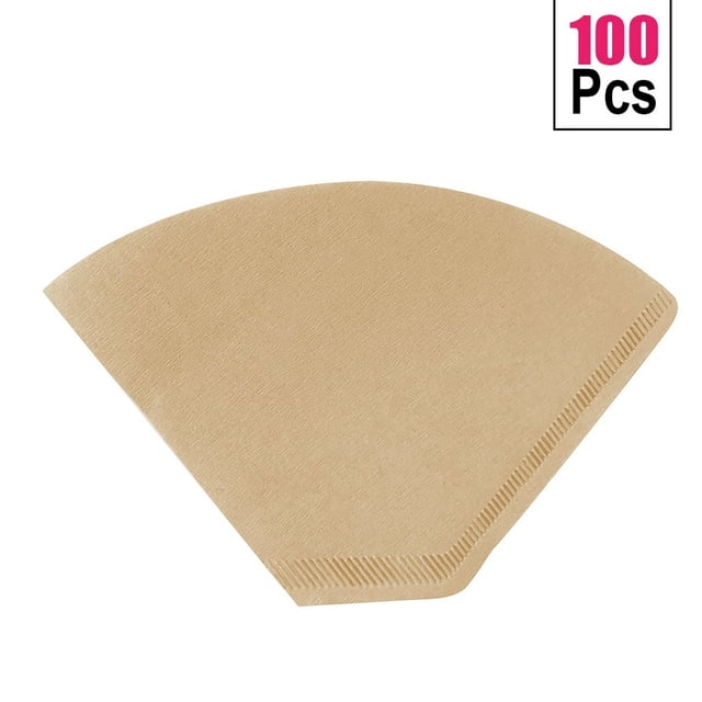 100Pcs Fan Shaped Drip Coffee Filter Bag Portable Home Office Cafe Paper Cones