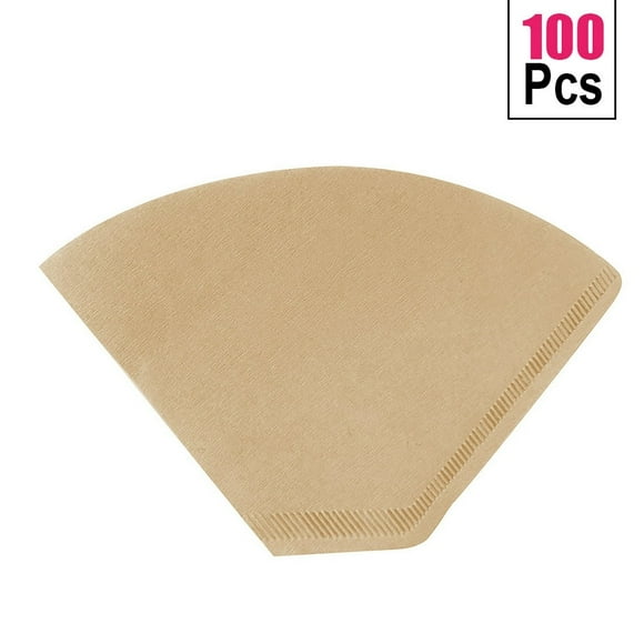 100Pcs Fan Shaped Drip Coffee Filter Bag Portable Home Office Cafe Paper Cones