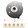 thumbnail image 6 of 13 Inch Round Placemats Set of 4, Grey Ombre Non Slip Heat Insulation PP Table Mats, Contemporary Gradient Abstract Art Washable Place Mats for Kitchen Dining Party Table Decor, 6 of 7