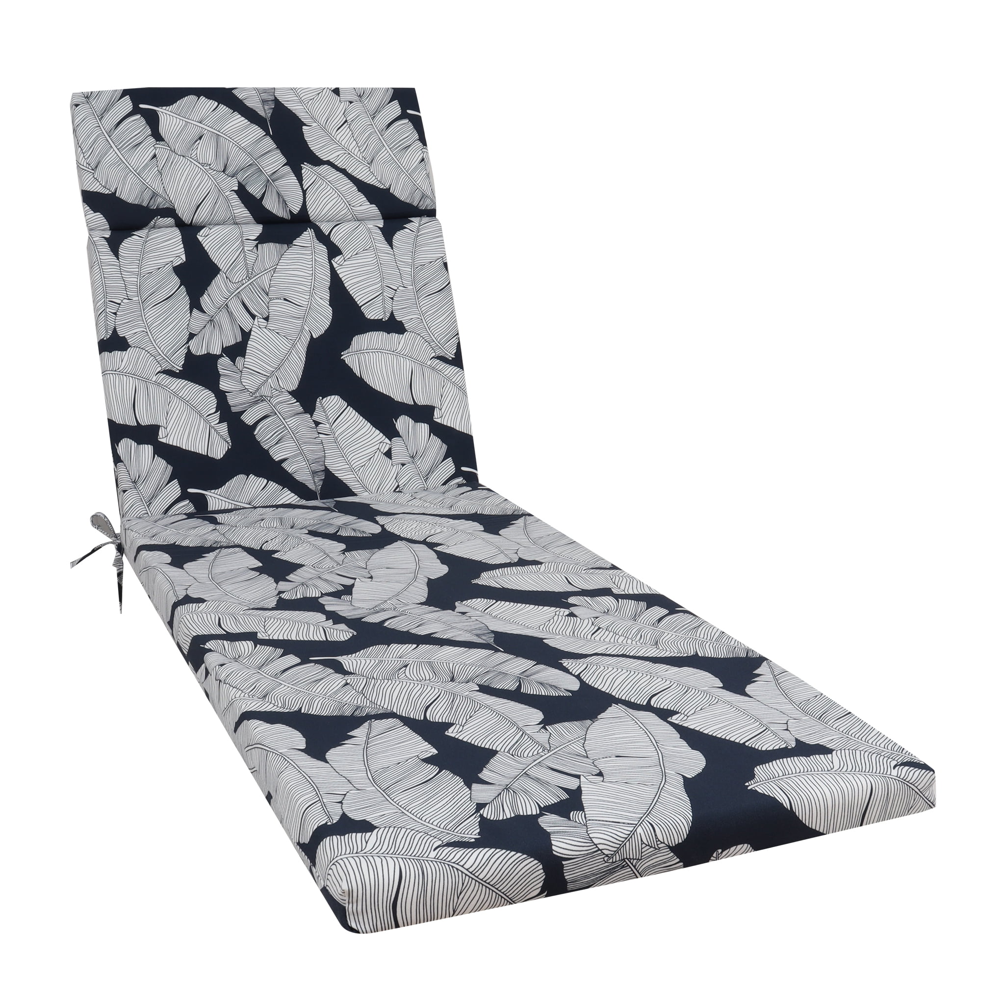 Perfect Garden Outdoor Patio Chaise Lounge Chair Cushions Replacement Furniture Seat Cushions Chair Pads,Navy Blue Leaf