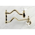 thumbnail image 2 of Kingston Brass KS2102PX Heritage Two-Handle 1-Hole Wall Mount Pot Filler Faucet in Polished Brass, 2 of 8