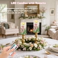 thumbnail image 3 of Set of 2, 6"x3" Flickering Tulip LED Candles with Remote & Timer, Dimmable Real Wax Electric Pillar Candles Battery Operated, Birthday Gift Mother's Day Gift for Mom Women (Tulip), 3 of 5